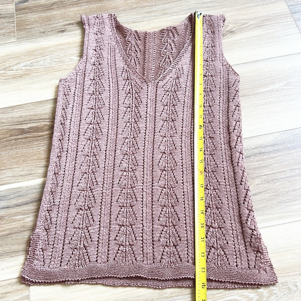 Knit Sleeveless V Neck Sweater - Picture 7 of 14